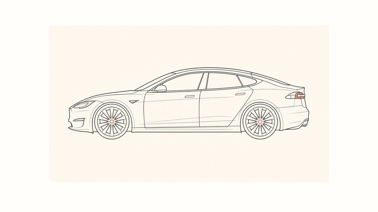 Model S editorial illustration